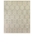 Milano Velvet Hand Knotted Wool Viscose Ivory Area Rug