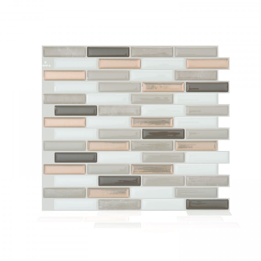 Milenza Andrea 10.20 In. X 9.00 In. Peel And Stick Self Adhesive Decorative Mosaic Wall Tile Backsplash 4 Pack
