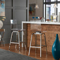 Miles Clear Acrylic Swivel High Back Bar Stools With Back Set Of 2 By Inspire Q Bold