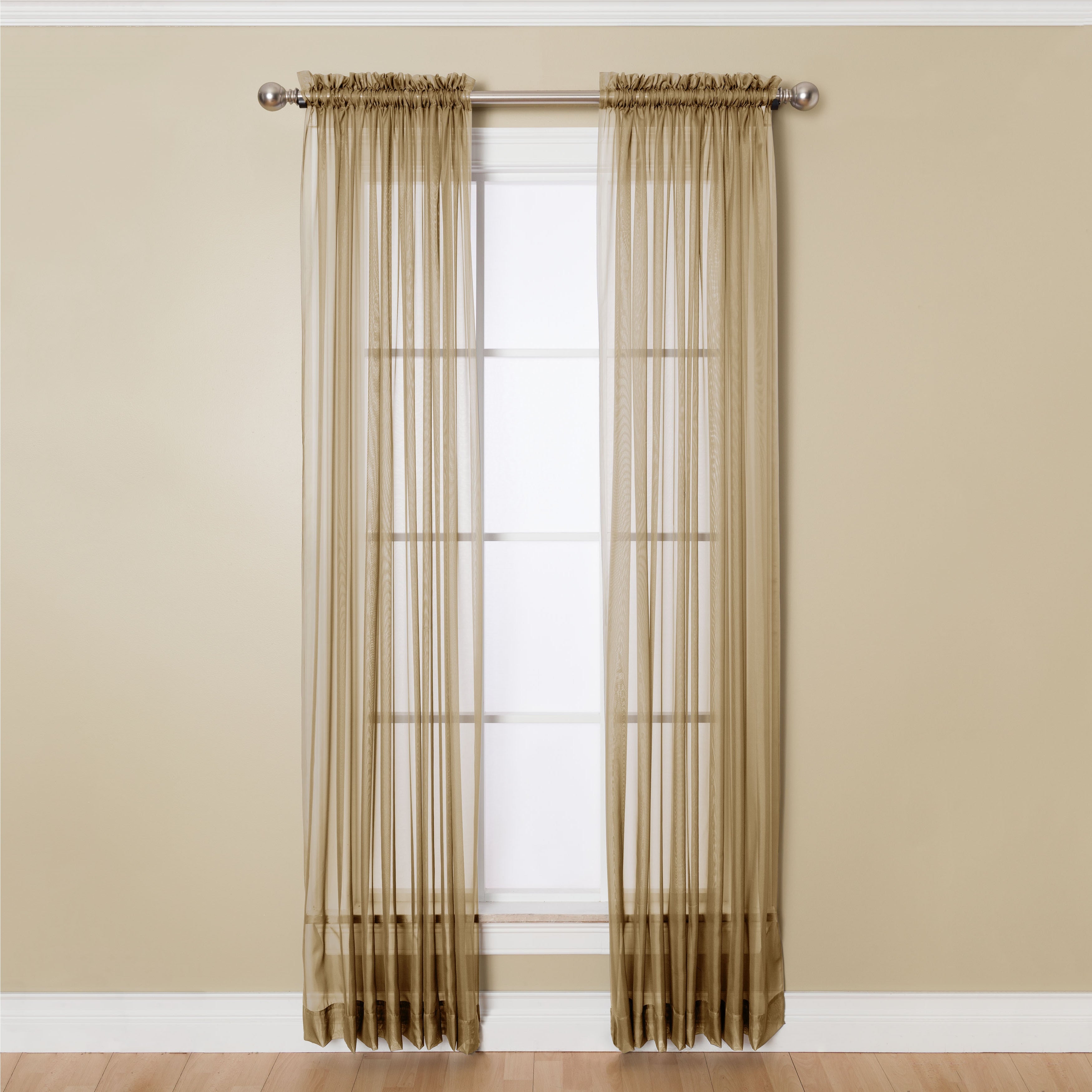 Miller Curtains Angelica Sheer 95 Inch Rod Pocket Curtain Panel