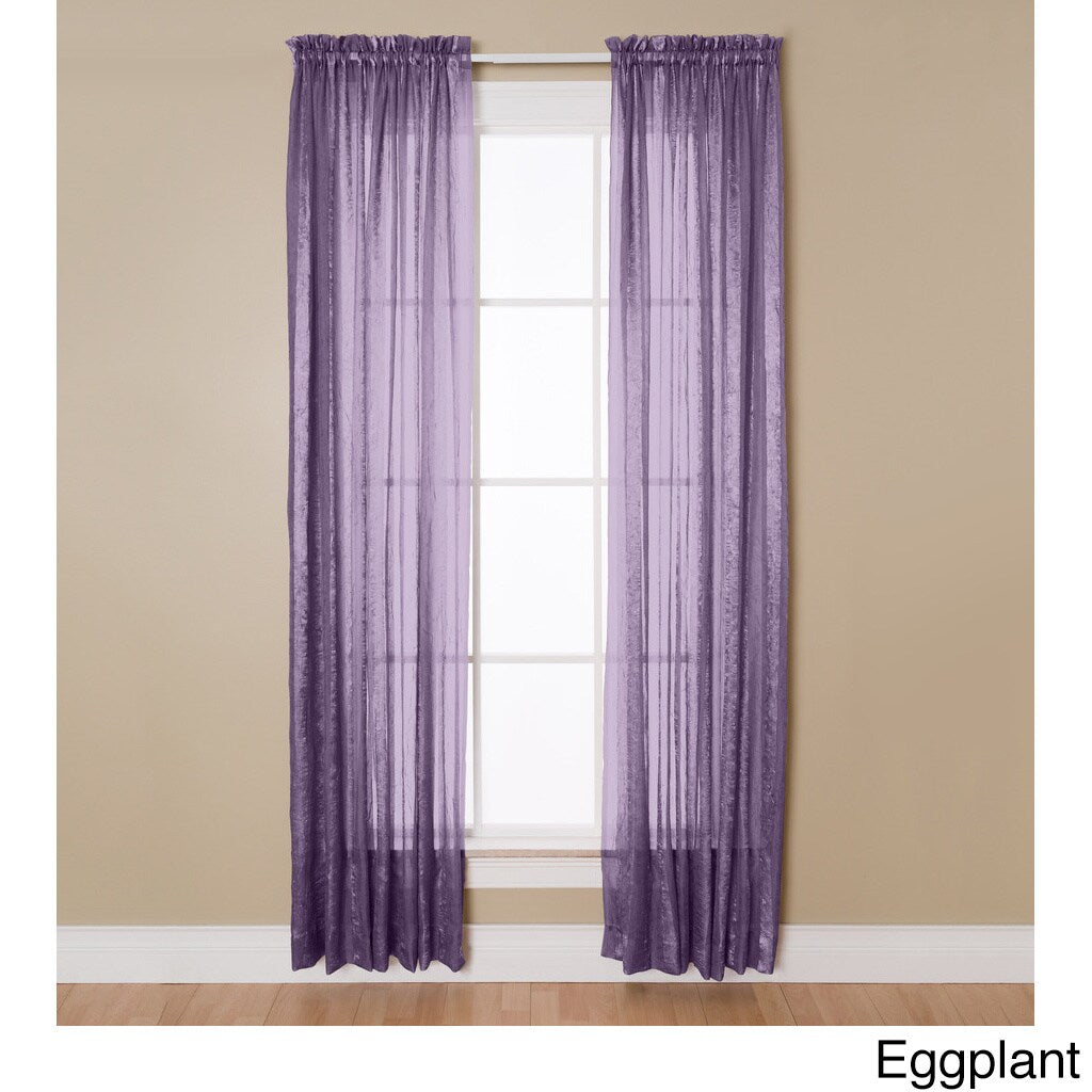 Miller Curtains Aria 84 Inch Rod Pocket Sheer Panel