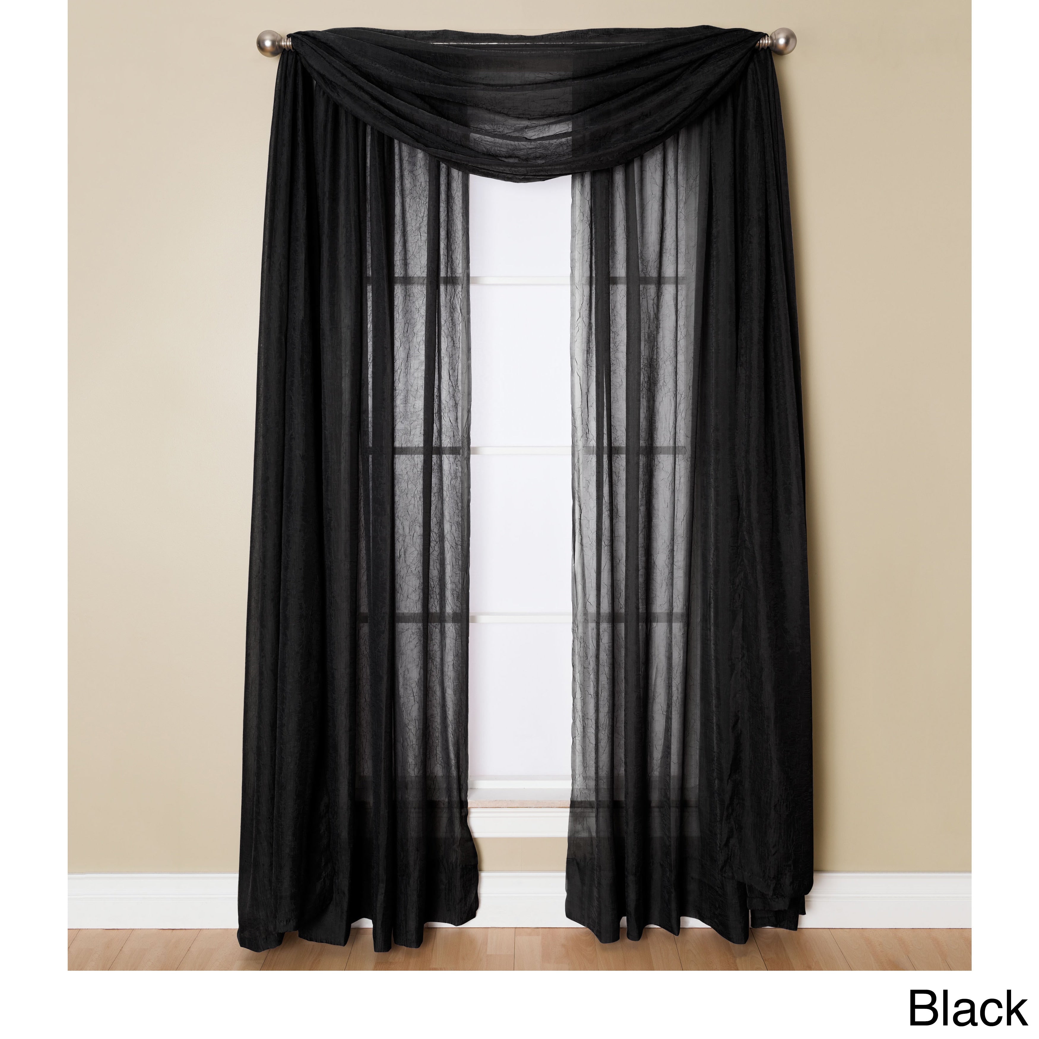Miller Curtains Preston 216 Inch Sheer Window Scarf