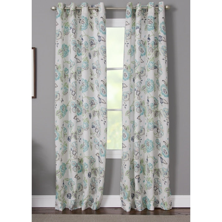 Porch Den Summit Pointe Floral Pattern Grommet Top Panel