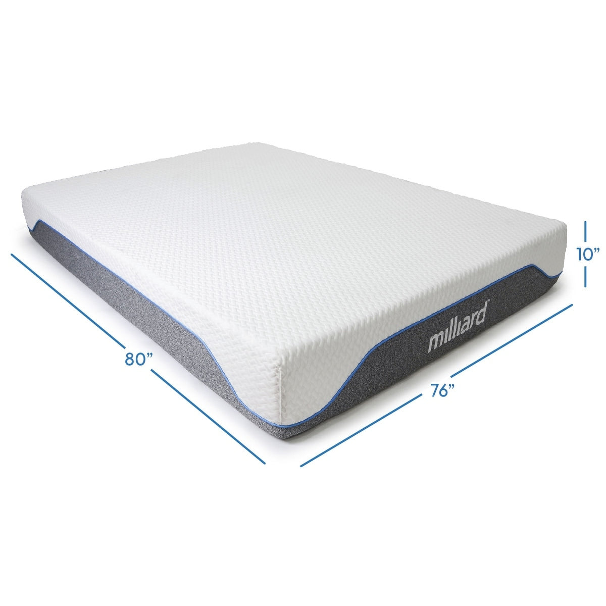 Milliard Memory Foam Mattress 10 Inch Firm Classic Twin 38X75X10 In