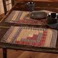 Millsboro Log Cabin Block Quilted Placemat Set Of 6