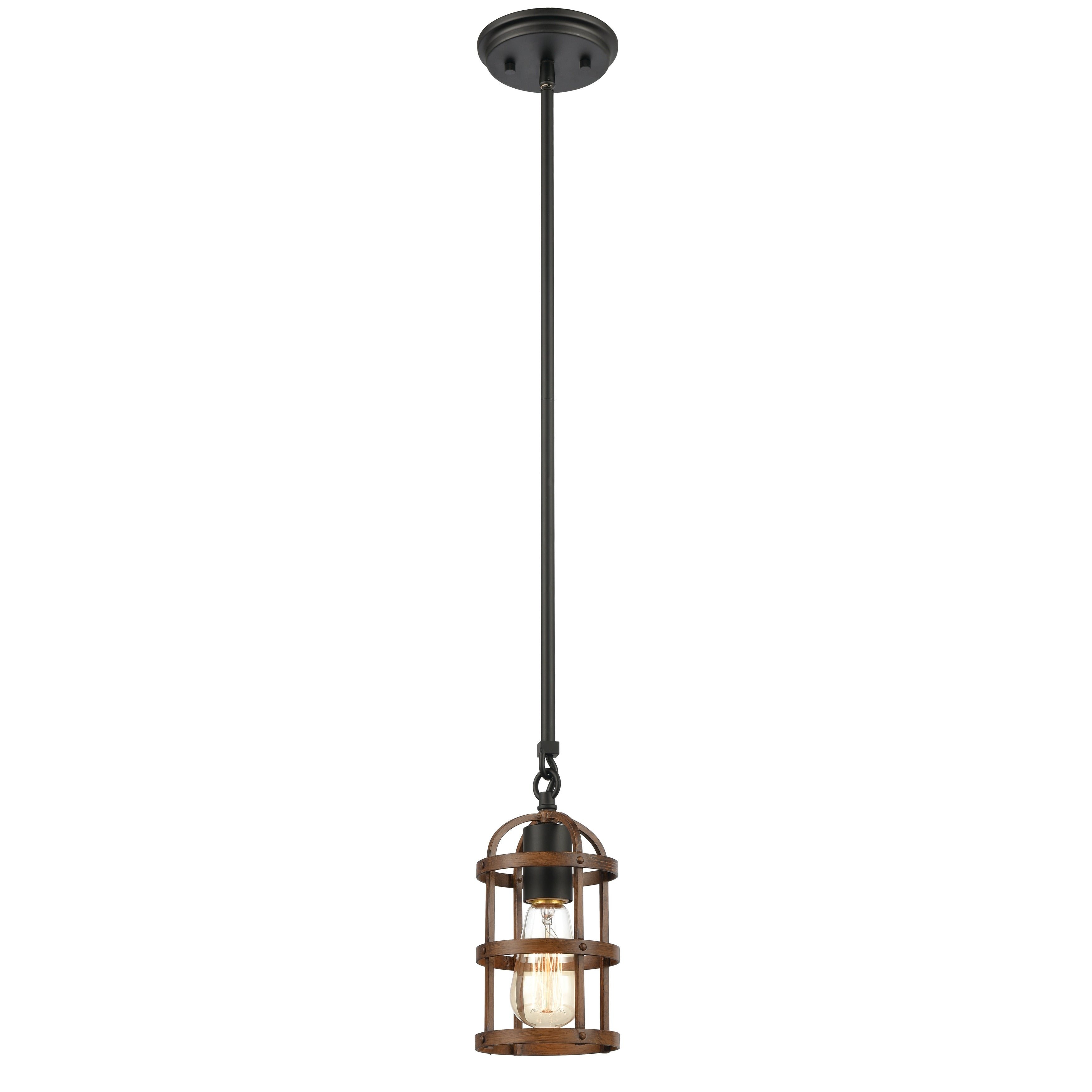 Millville 5 Inch Wide 1 Light Mini Pendant In Matte Black 5In W X 5In D X 10In H