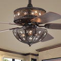 Milly Antique Bronze 52 Inch 5 Blade Lighted Ceiling Fan