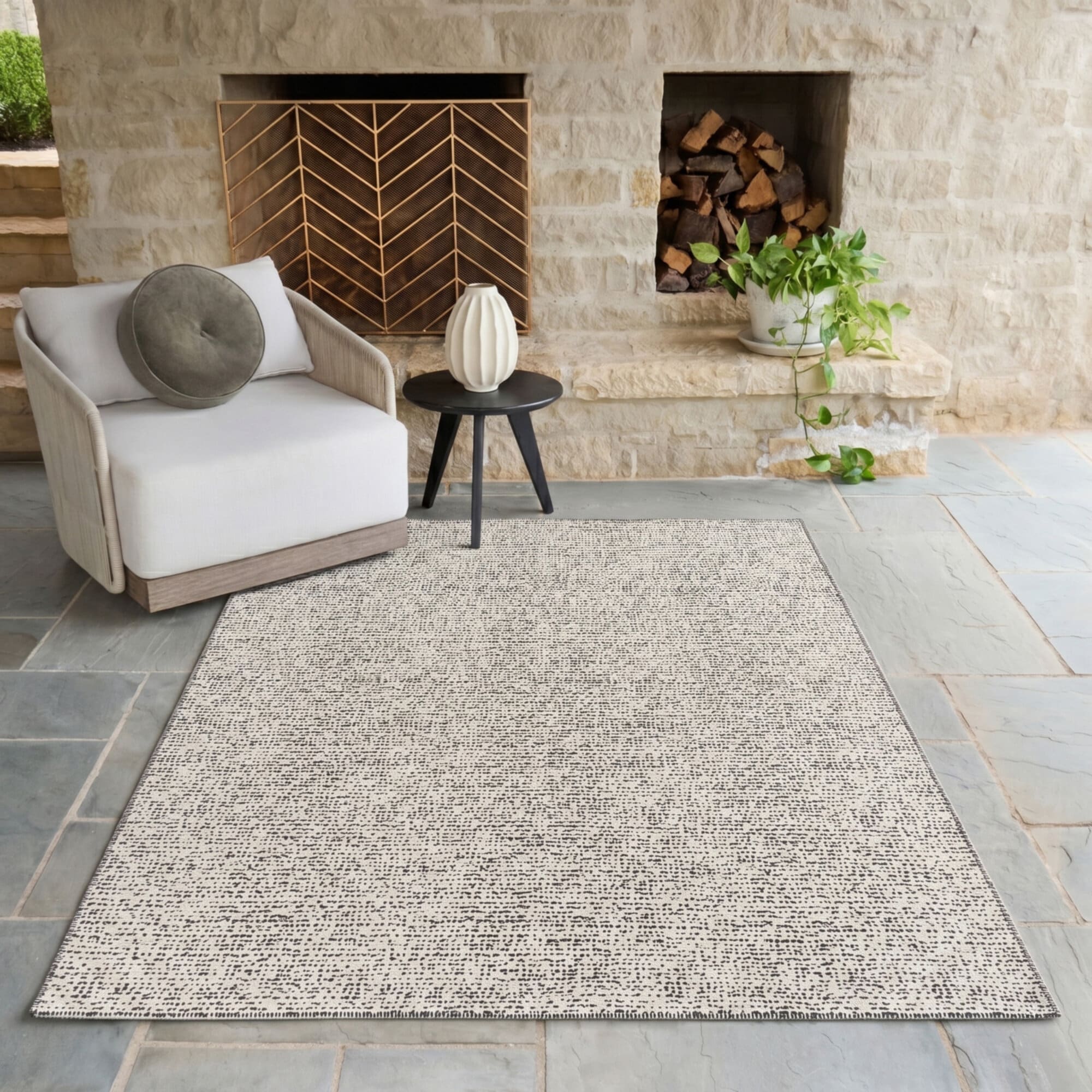 Milne Textured Woven Area Rug