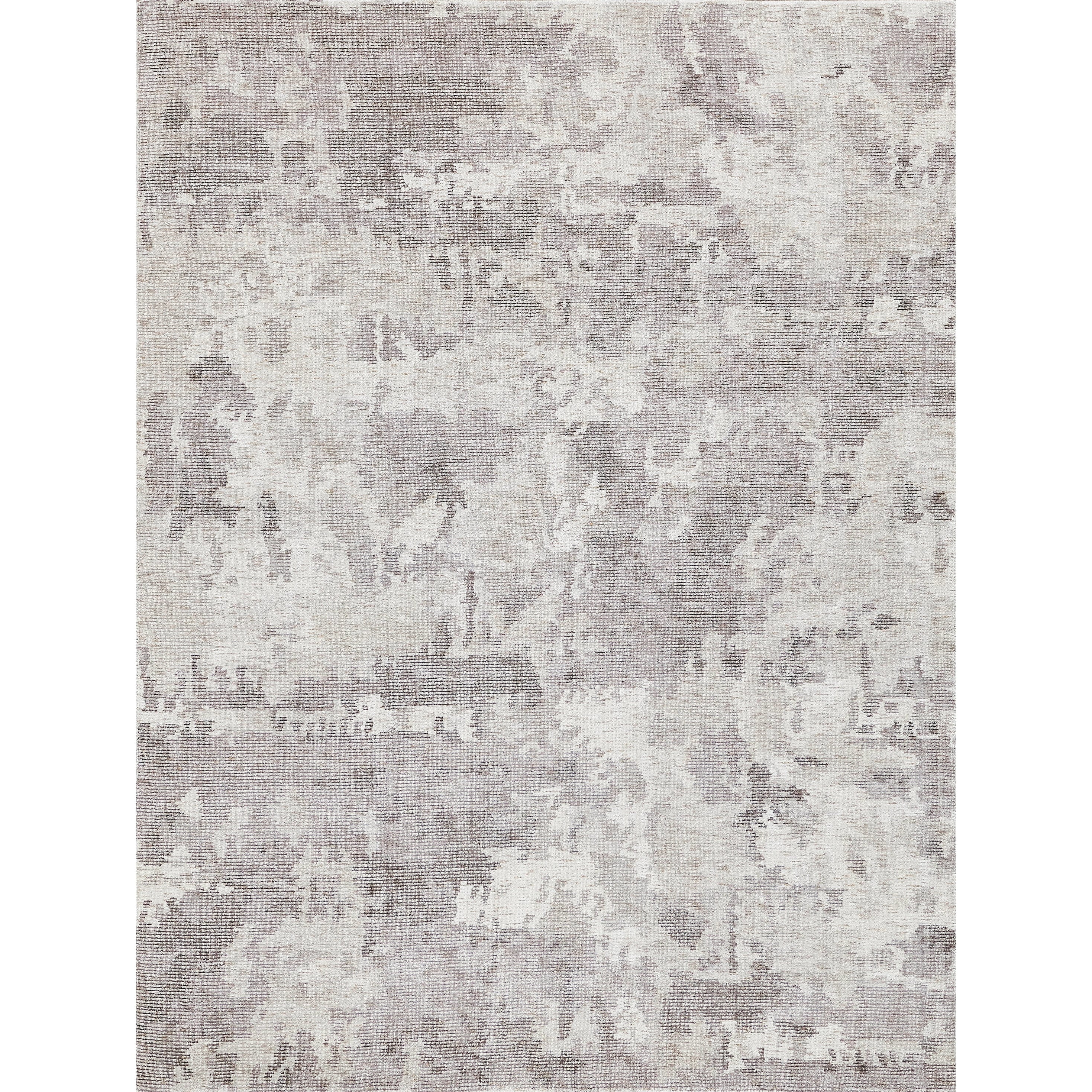 Mineral Handloomed Wool Bamboo Silk Brown Area Rug 12 X 16