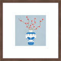 Ming Vase By Carrie Cantwell Wood Framed Wall Art Print
