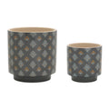 Mini Floral Pattern Planter Set Of 2