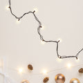 Set Of 300 Clear Mini Christmas Lights 2.5 Spacing Brown Wire