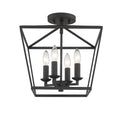 Mini Lantern Ceiling Light And Pendant In Black