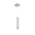Led Crystal Mini Pendant Light With Chrome Stainless Steel Frame