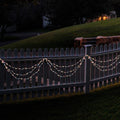 100 Red Blue And Clear 4Th Of July Mini Swag Lights 6Ft White Wire N A