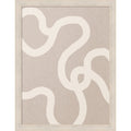 Minimal Abstract Line Art In Neutral 1 By July Art Prints Wood Framed Wall Art Print Hardwood White Wash Narrow