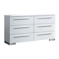 Minimal Modest Wooden Dresser In Contemporary With 6 Drawers White