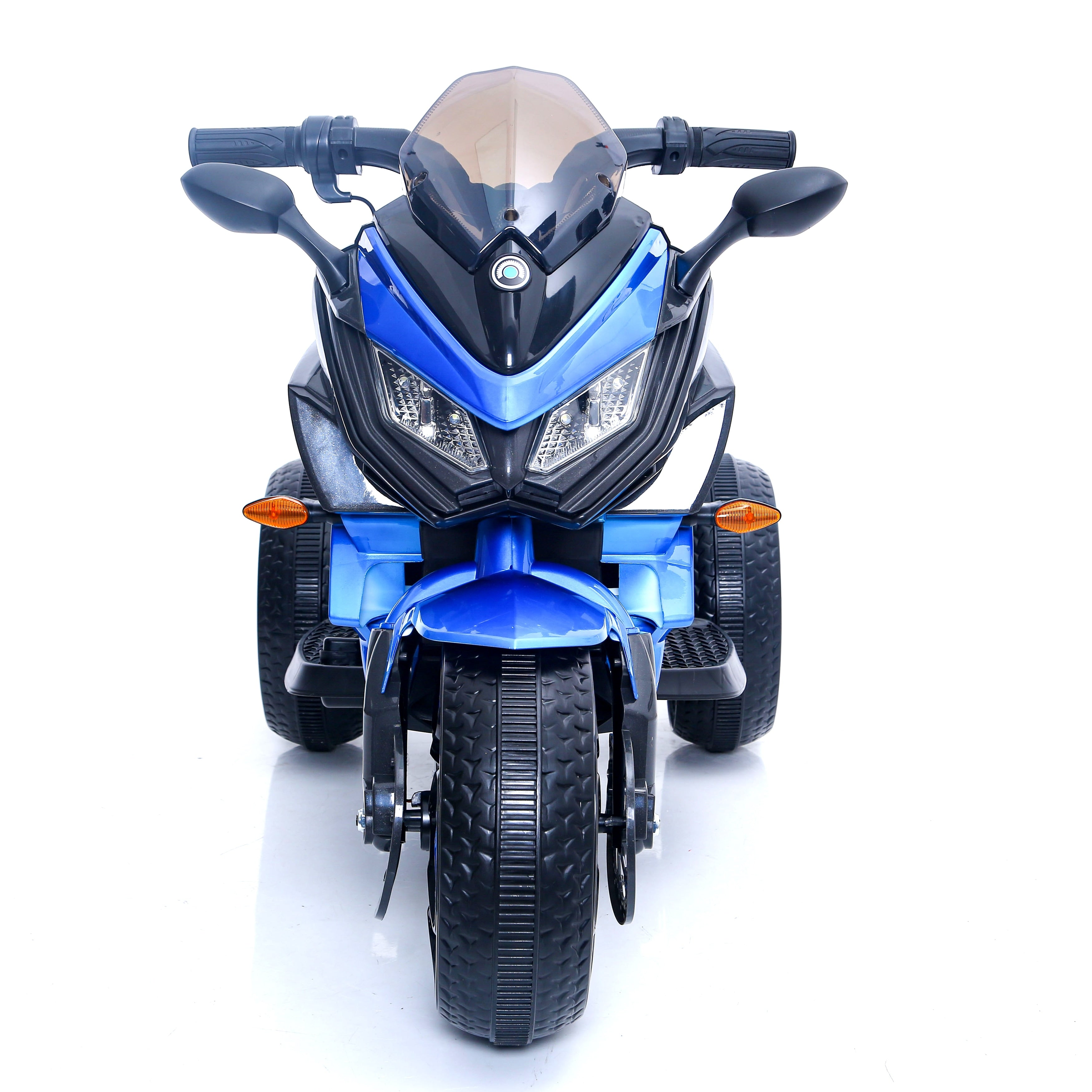 Minimalist 12V Kids Blue Electric Motorcycle Ride On Bike Toddler Electric Motorcycle With Bluetooth Lights