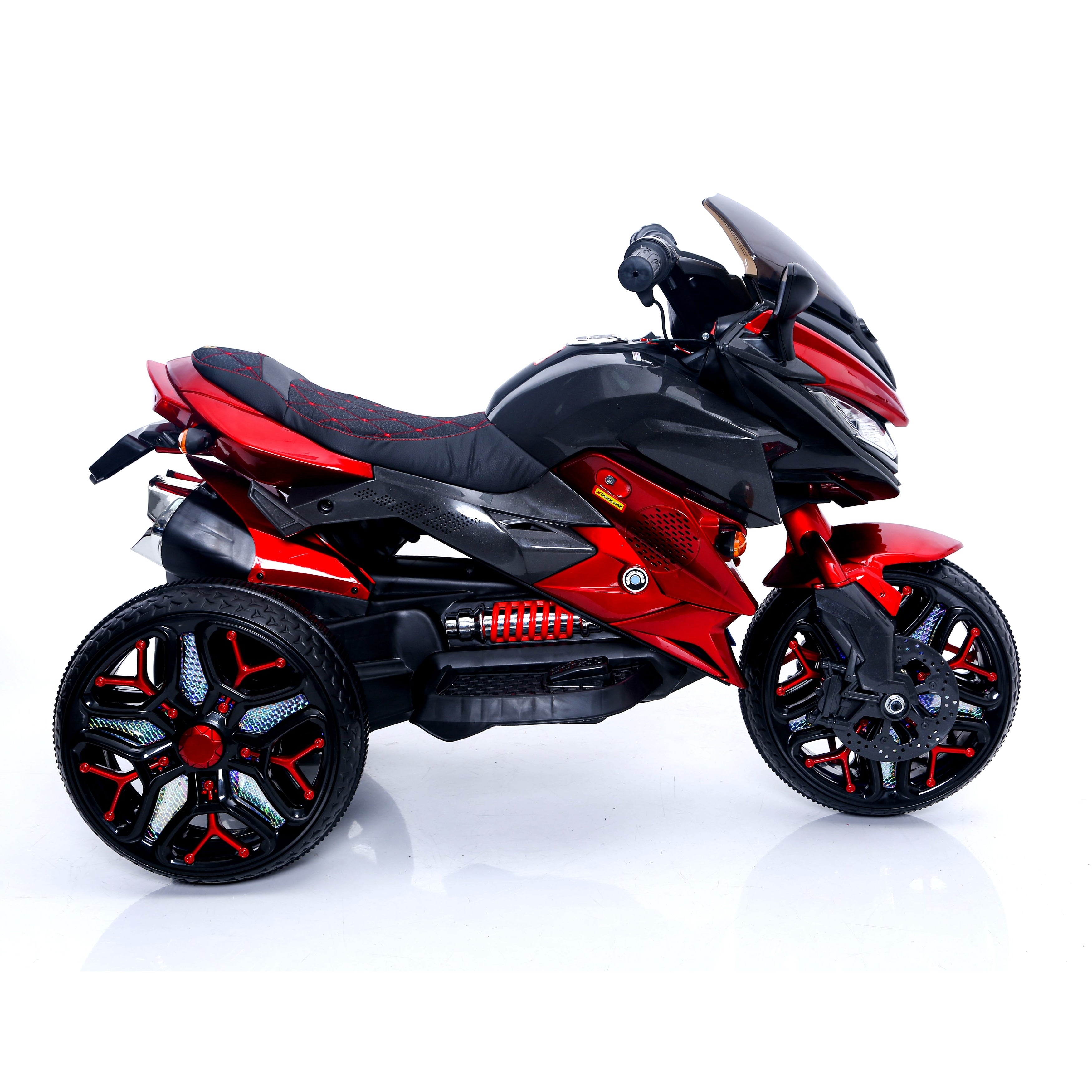 Minimalist 12V Kids Electric Motorcycle Ride On Bike Red Toddler Electric Motorcycle With Bluetooth Lights