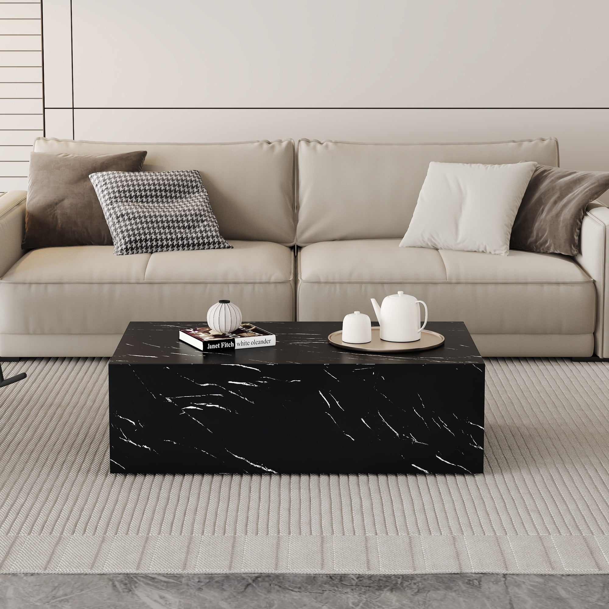 Minimalist Coffee Table Center Table End Table For Living Room Black Tea Table Sofa Table Side Table