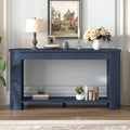 Minimalist Console Table Entryway Table With Shelf Navy Blue Accent Table Sofa Table Hallway Table With 3 Drawers