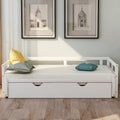 Minimalist Extending Daybed Platform Bed Frame With Trundle Bed