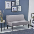 Minimalist Linen Upholstered Sofa Couch With Wood Frame Living Room Loveseat 2 Seater Sofa Settee Couch