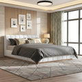 Minimalist Modern Upholstered Platform Bed Frame With Wood Base By Harper Bright Designs
