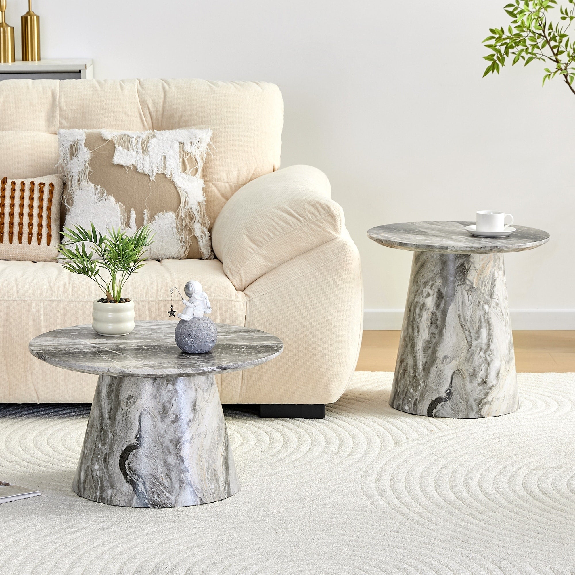 Minimalist Nesting Table Coffee Table Set Of 2 For Bedroom Center Table Side Table Sofa Table End Table