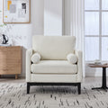 Minimalist Reading Armchair Single Sofa With Two Pillows Side Chair Dressing Chair Upholstered Chair