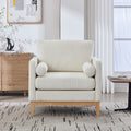 Minimalist Reading Armchair Single Sofa With Two Pillows Side Chair Dressing Chair Upholstered Chair