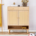 Minimalist Shoe Cabinet Storage Cabinet With Drawers Natural Entryway Cabinet Shoe Organizer With Shelves
