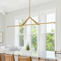 Minimalist Sleek Strip Dimmable Led Kitchen Island Pendant 47.2 In