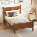 Minimalist Twin Size Flat Panel Bed With Headboard Footboard
