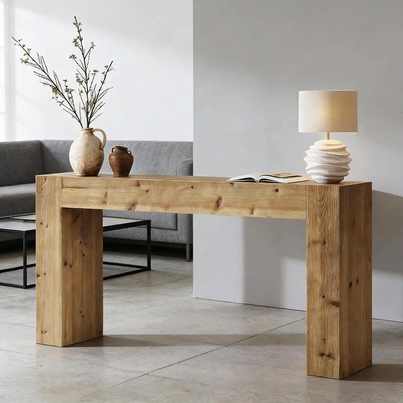 Minimalist Wood Console Table Side Table For Hallway And Entryway