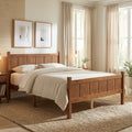Minimalist Wood Grain Platform Bed Frame With Headboard Footboard By Harper Bright Designs