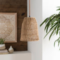 Minna Bohemian Rattan Cage 1 Light Pendant 9.5 X 8.5 X 8.5