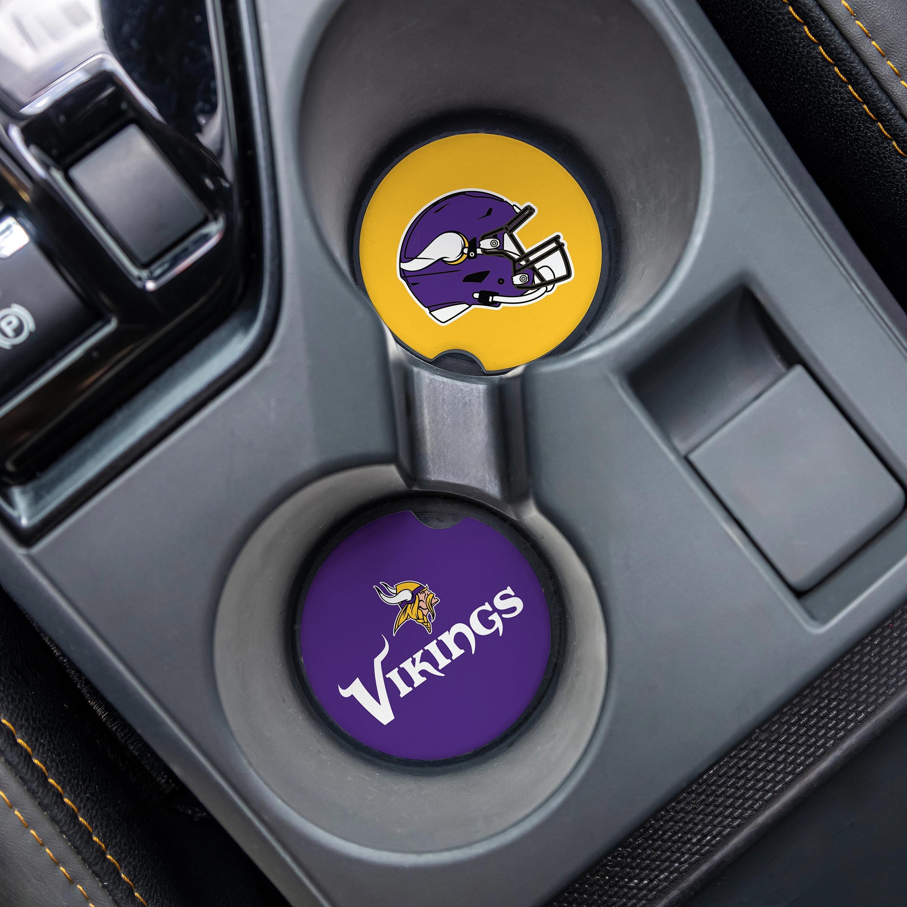 Minnesota Vikings 4 Piece Ceramic Car Coaster Set