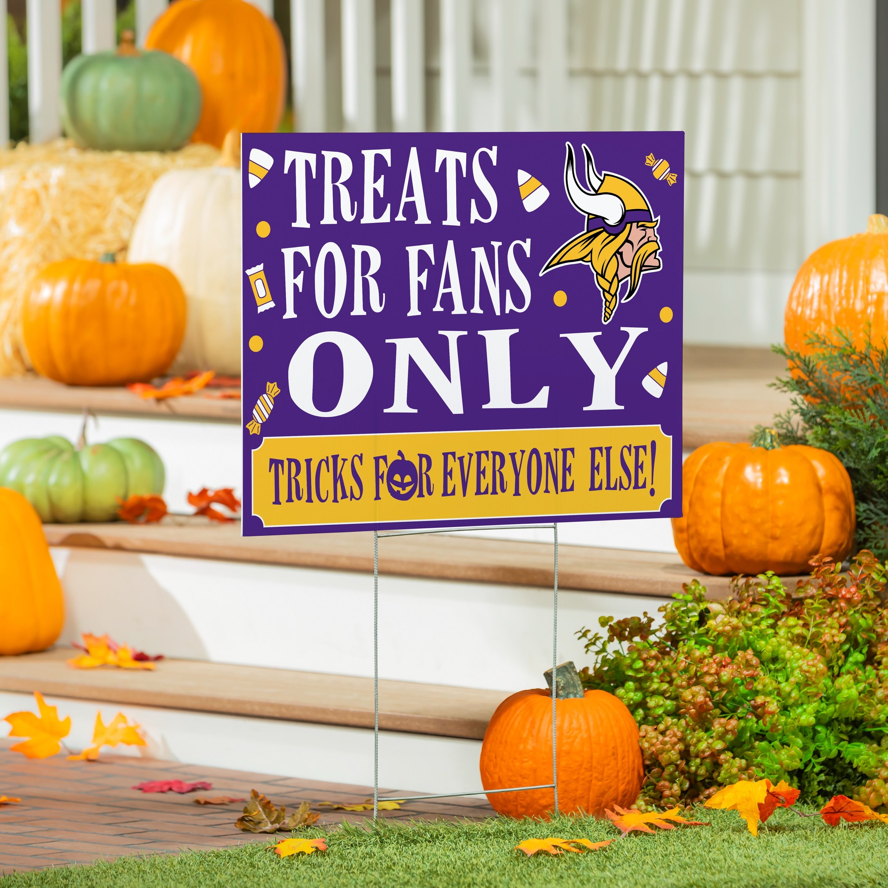 Minnesota Vikings Yard Sign Halloween Treats For Fans