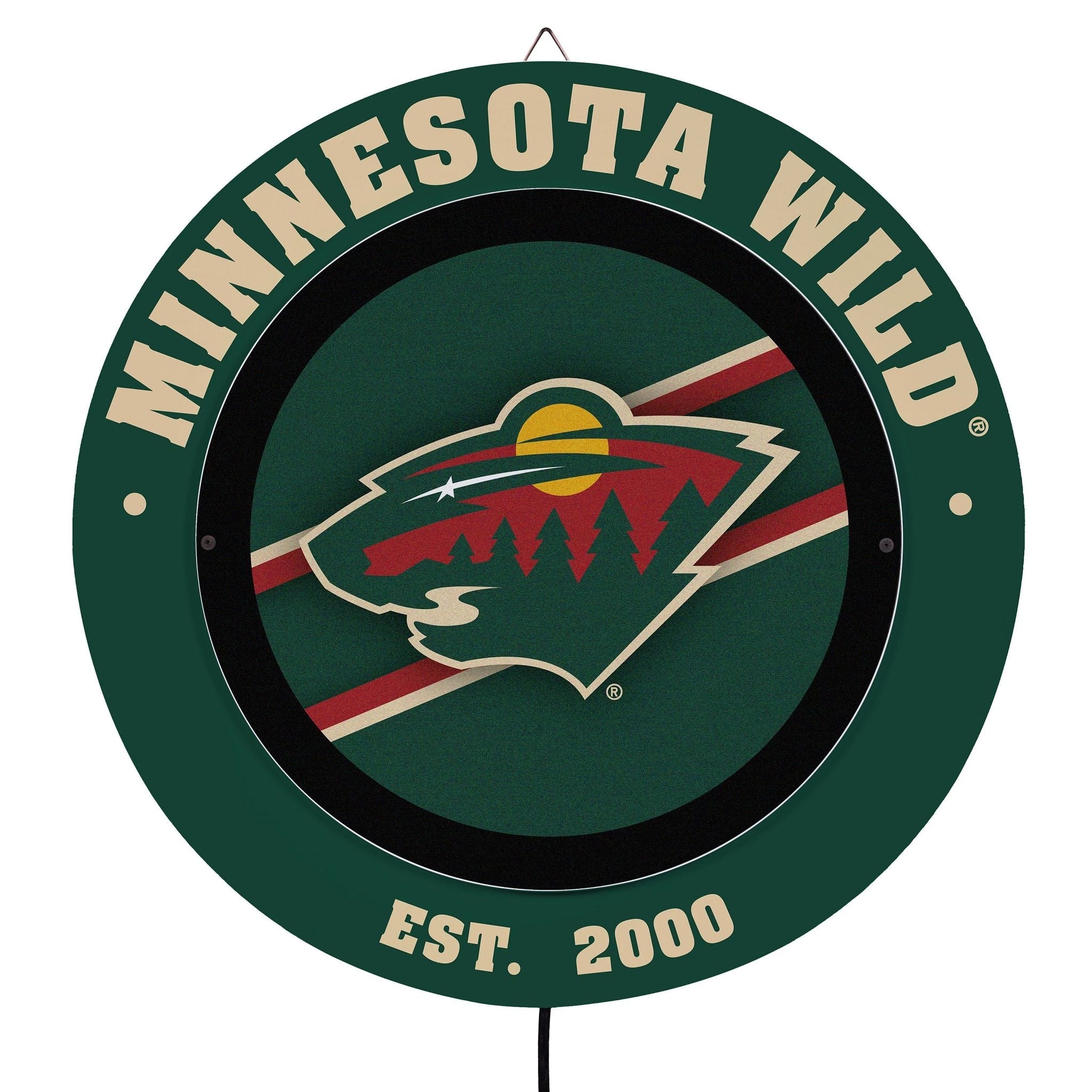 Minnesota Wild Led Metal Lit Wall Sign Decor