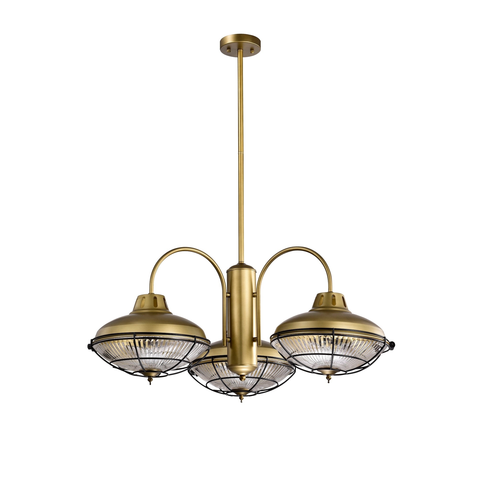 Minny Brushed Bronze 3 Light Chandelier