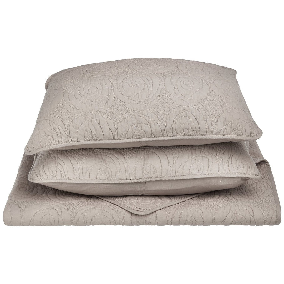 Superior Channing Floral Reversible Cotton Quilt Set