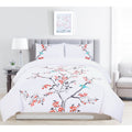 Superior Cherry Garden Embroidered 100 Percent Cotton 3 Piece Duvet Set
