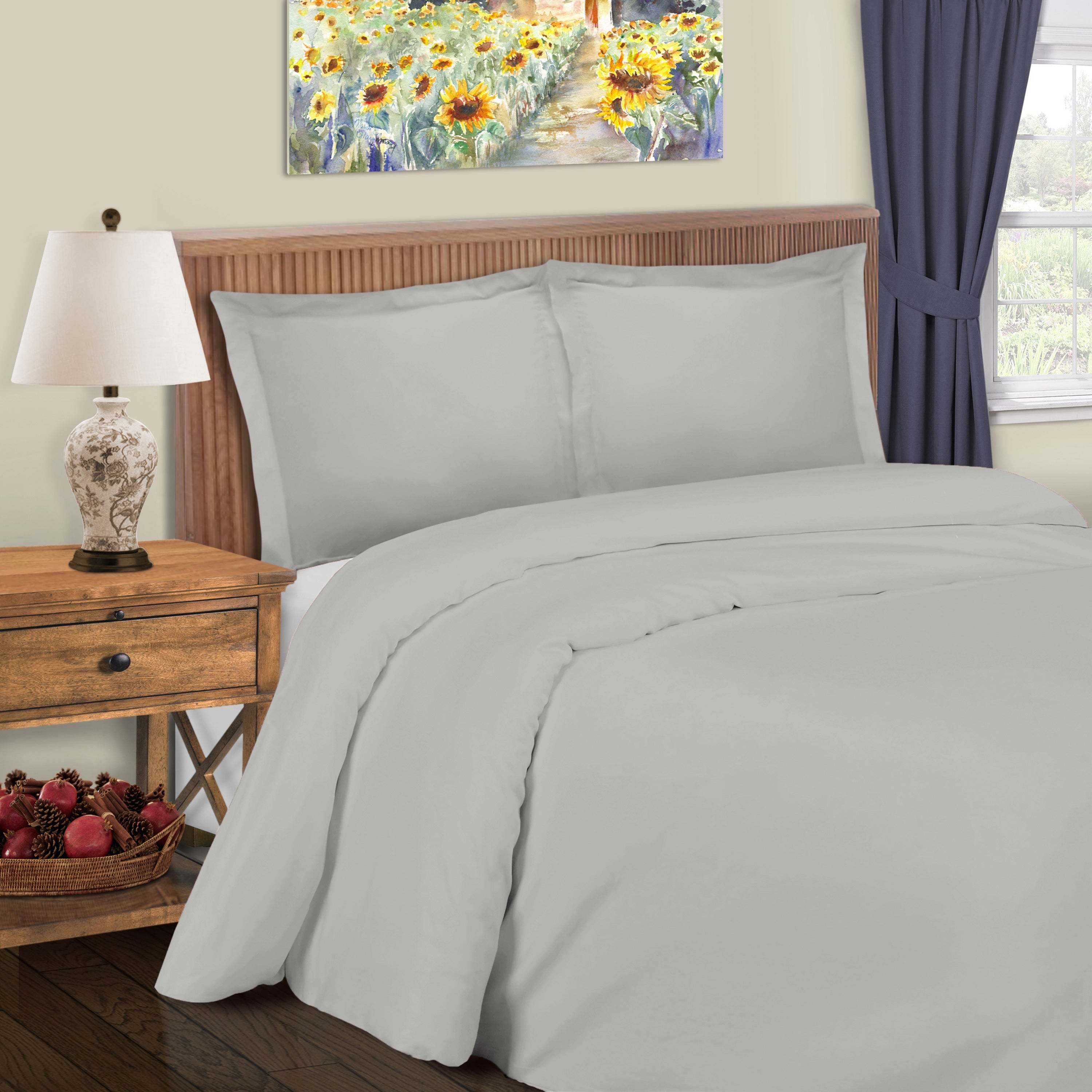 Superior 600 Thread Count Wrinkle Resistant Cotton Blend Duvet Cover Set