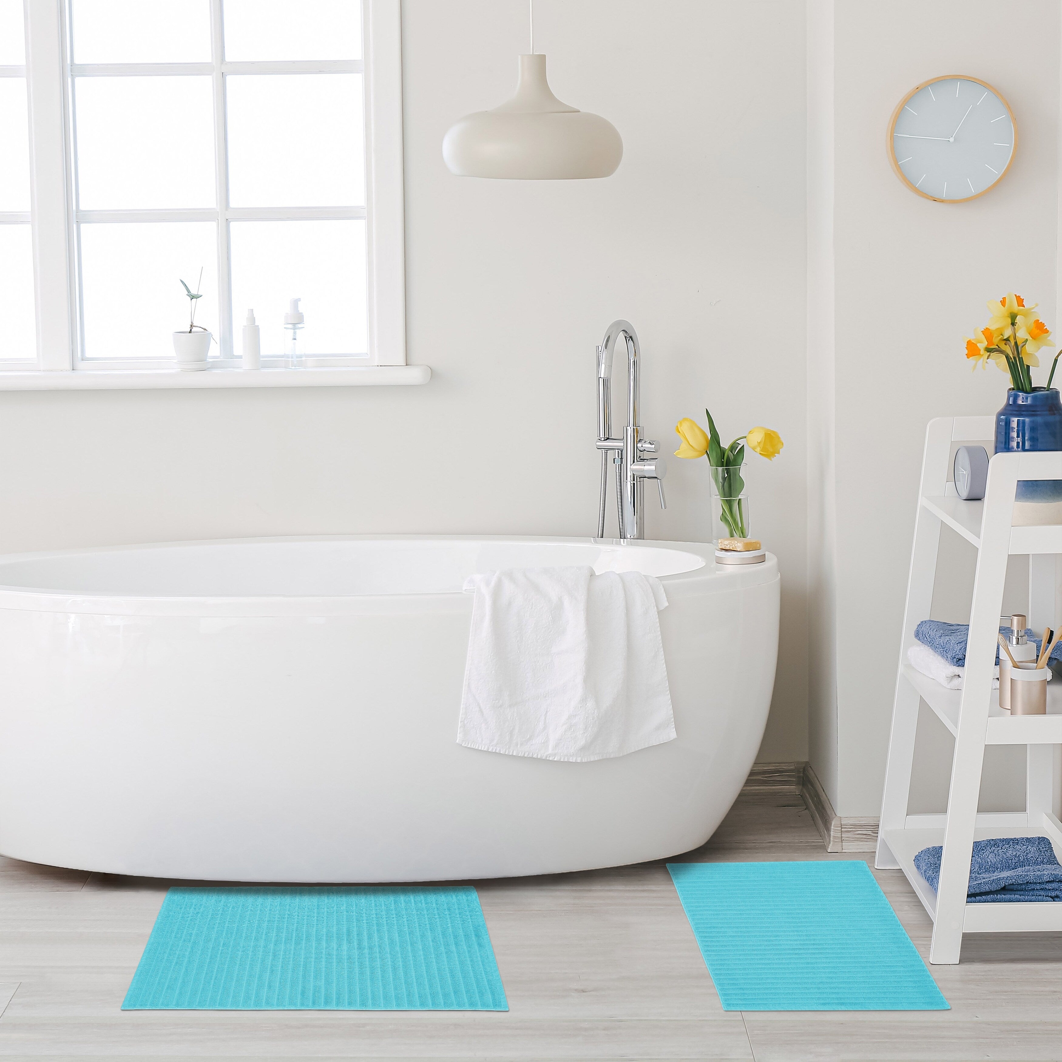Superior Eco Friendly Cotton Soft And Absorbent Bath Mat Set Of 2