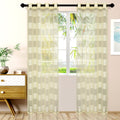 Miranda Haus Elegant Alzane Rope Sheer Grommet Curtain Panel Set Of 2