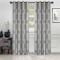 Porch Den Reghetto Jacquard Grommet Curtain Panel Set Of 2
