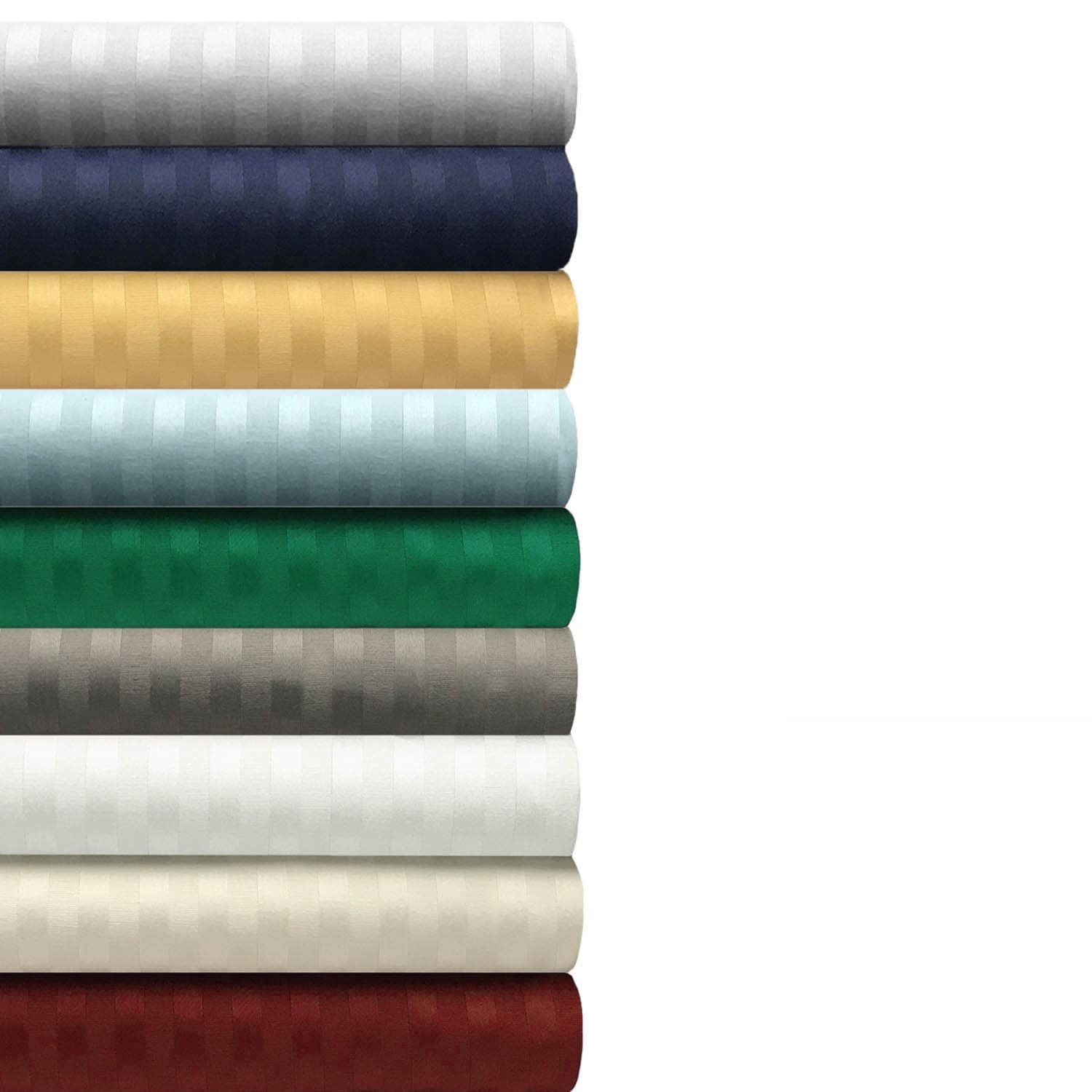 Superior 400 Thread Count Stripe Cotton Sateen Duvet Cover Set