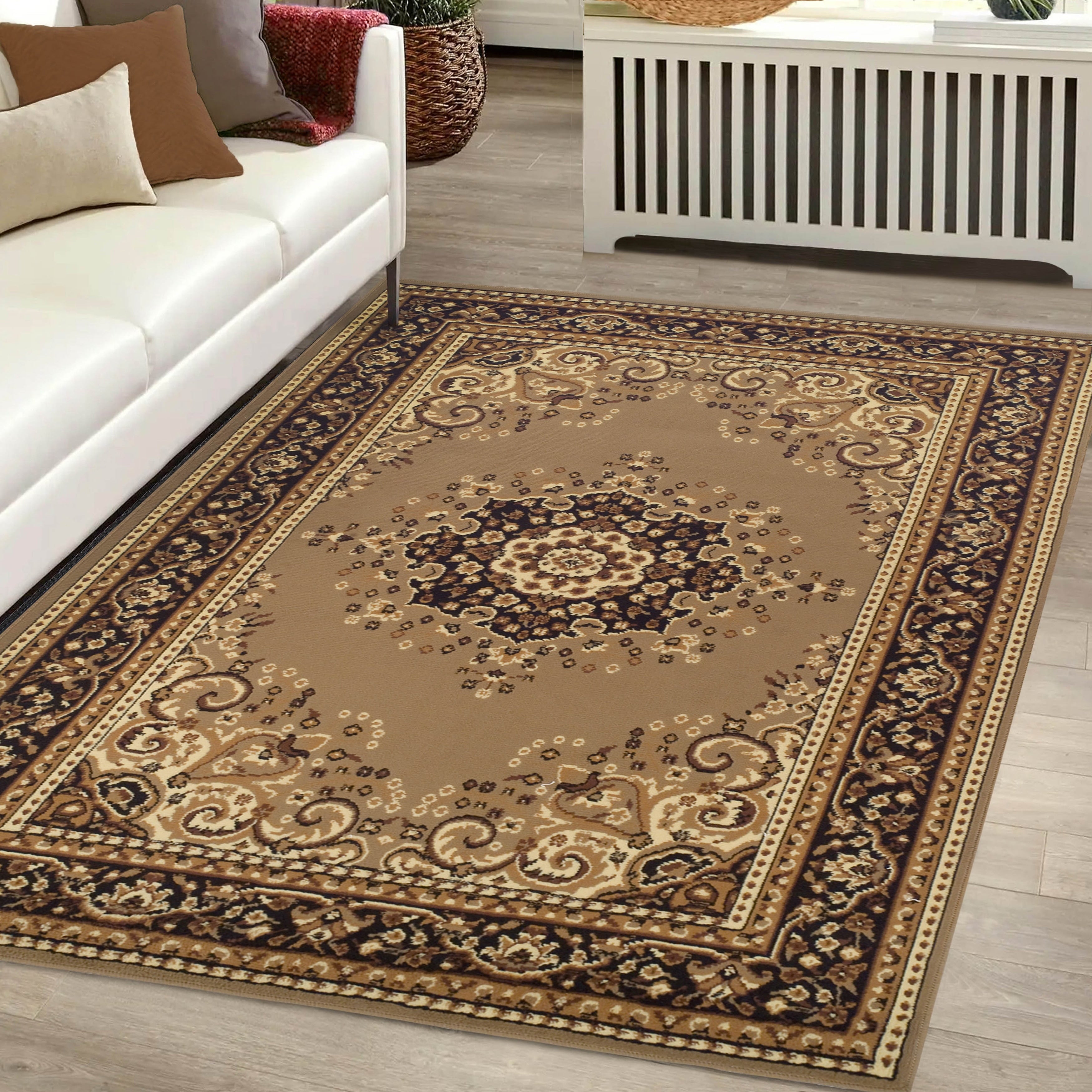 Superior Designer Leopold Beige Area Rug 6 X 9