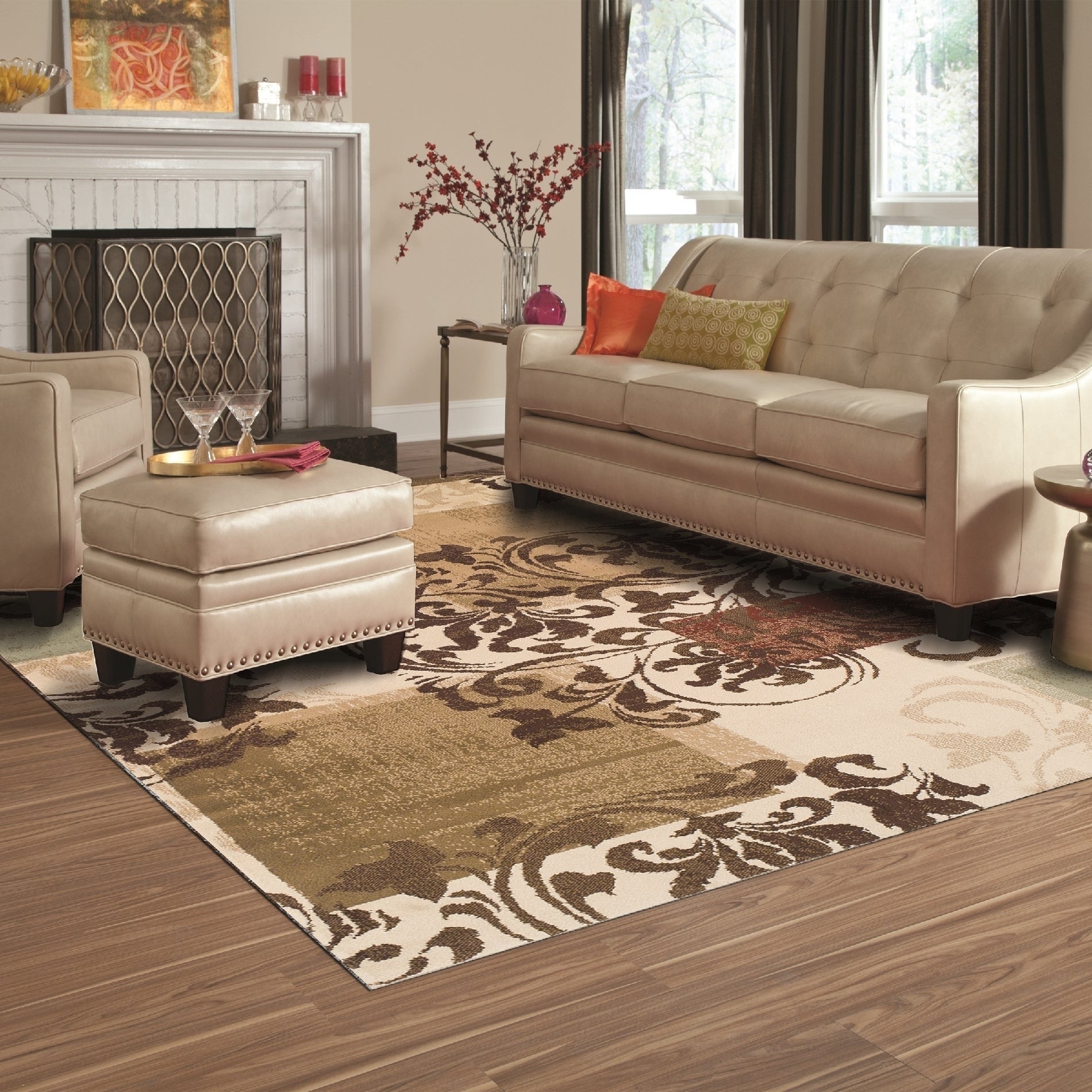 Superior Modern Storyville Scroll Area Rug Collection Multi